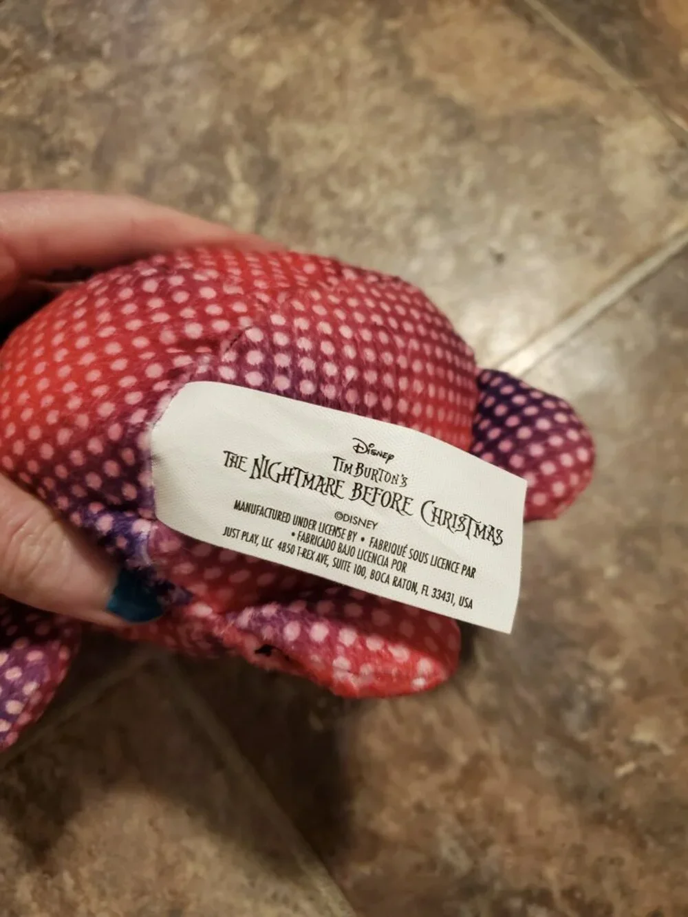 The Nightmare Before Christmas Oogie Boogie Plush Pink and Purple - Picture 4 of 4